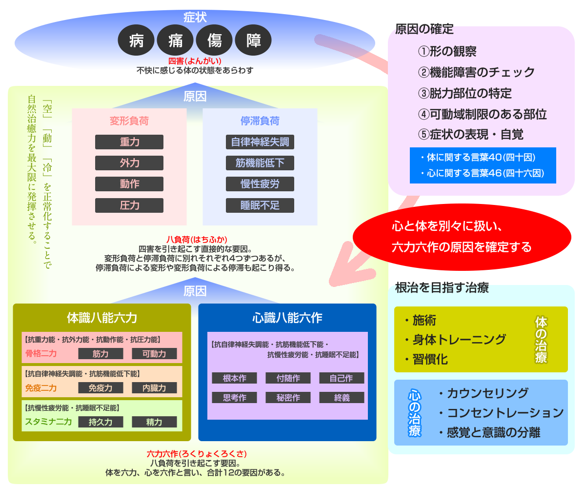 画像：唯識医療<YMIC(ワイミック)>の分類方法